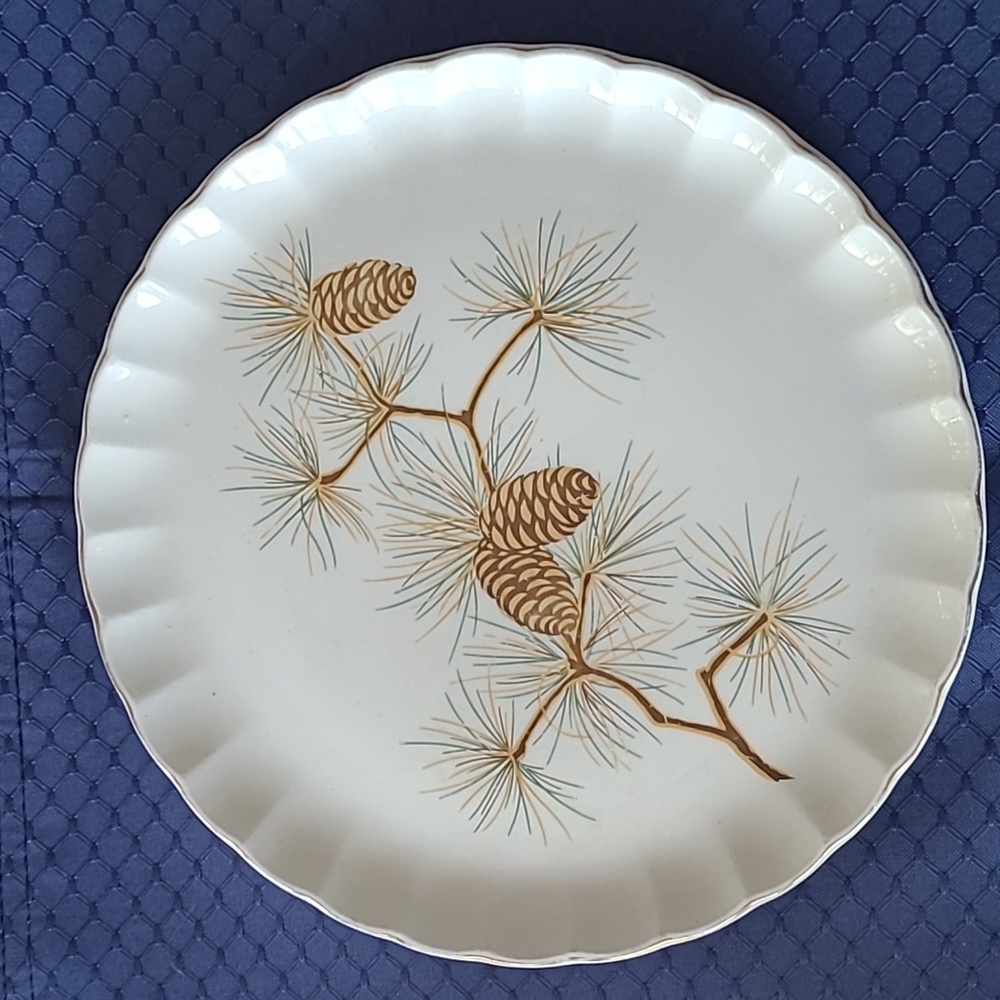 W.S. George Pine Cone Dinner Plate